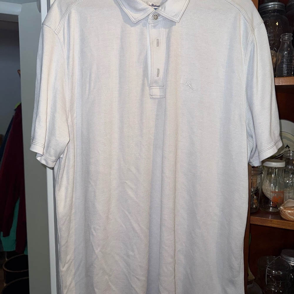 Tommy Bahama Light Gray Polo Shirt